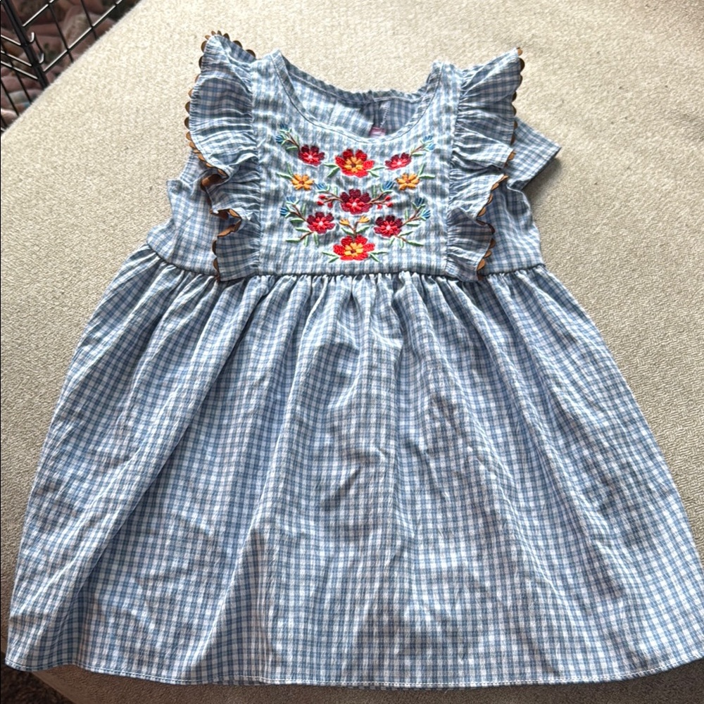 Good Lad Blue and White Ruffled Tiered Sundress